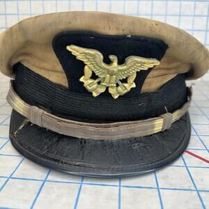 MILITARY SEA TRANSPORTATION Officer Visor Cap Transitional MSTS US NAVY Nudelman